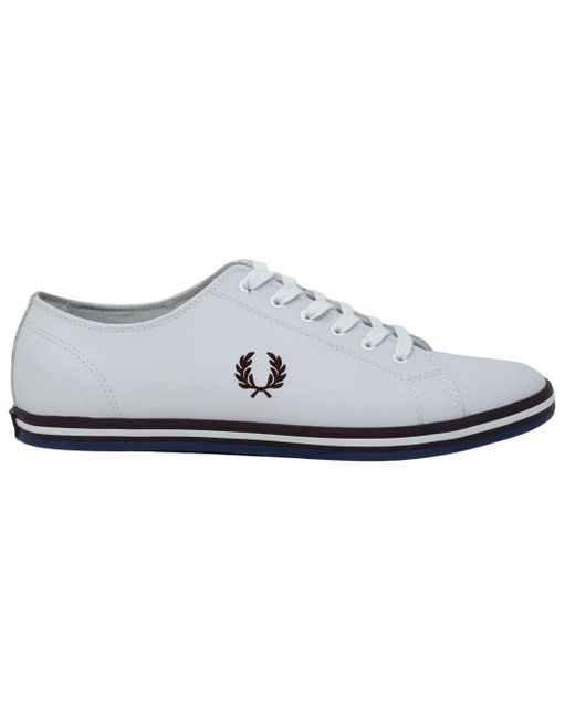 Fred Perry Kingston Lederen Witte Sneakers in het White voor heren