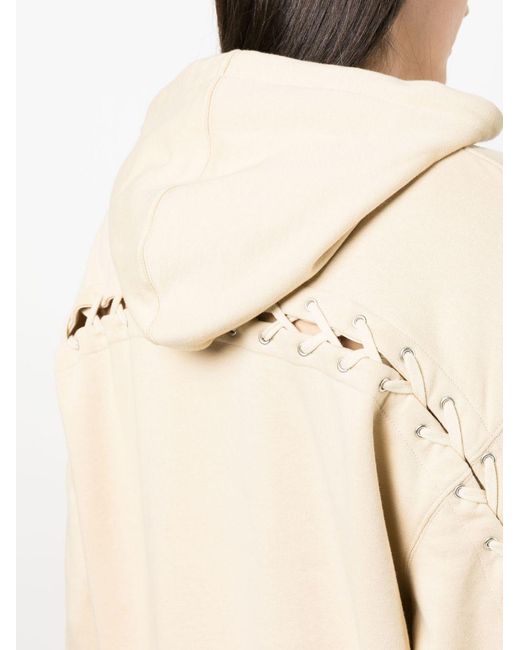 Jean Paul Gaultier Natural Logo Cotton Hoodie