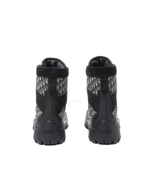 Dior Black Garden Oblique Boots for men