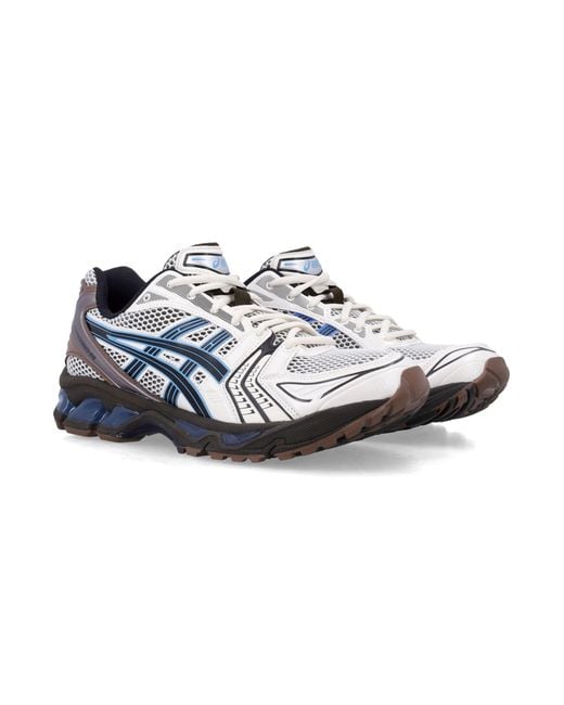 Asics Blue Gel-Kayano 14 Mesh And Faux Leather Sneakers