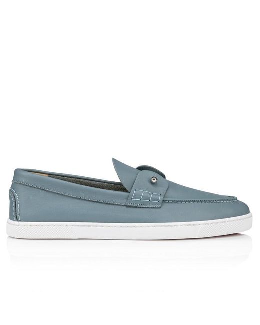 Rockie Gray Becerro Moccasin Sneakers Christian Louboutin de hombre de color Blue