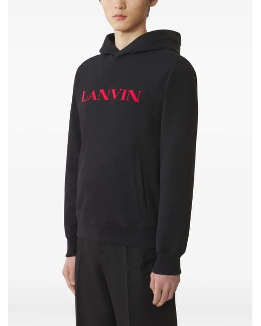 Lanvin Black Relaxed Fit Hoodie for men