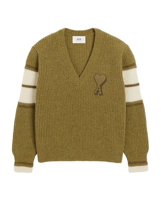 AMI Green ICH'm Gehen Sie zum Paris Sweater College.