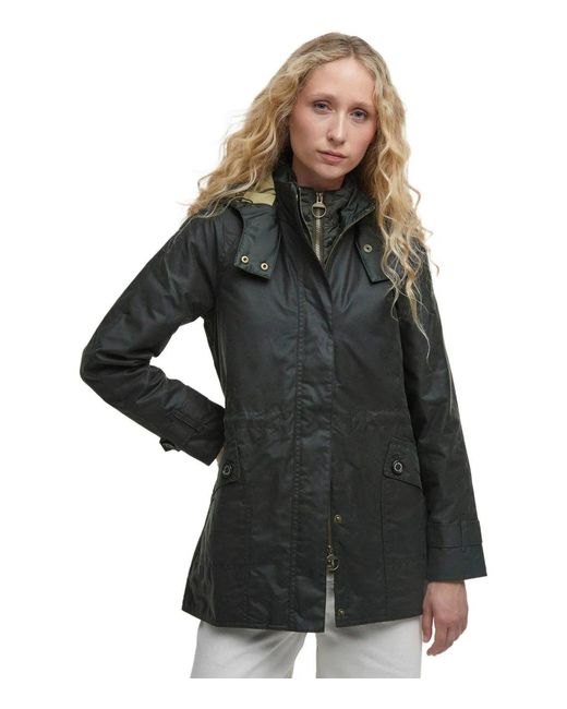 Barbour Black Cannich Wax Hooded Jacket