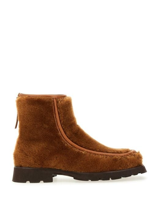 Hereu Hierop Laars Met Rits "armenta" in het Brown