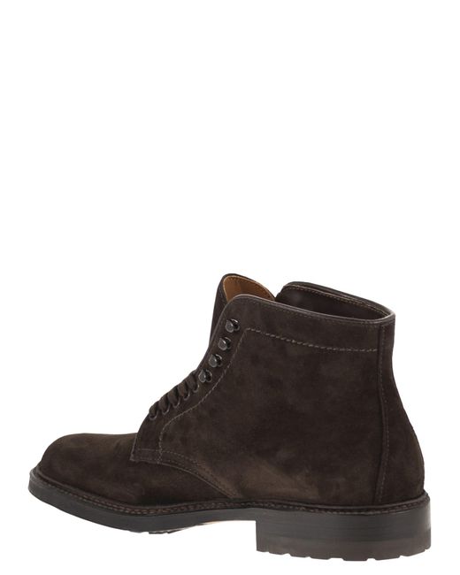 Alden Brown Suede Chukka Boots With Leather And Rubber Sole for men