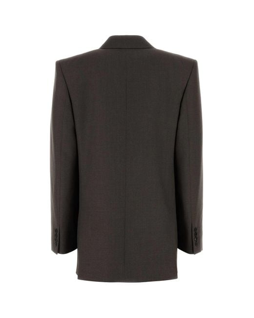 Saint Laurent Black Dark Wool Blazer