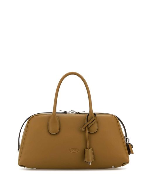 Borsa a mano Darsena media in pelle kaki di Tod's in Brown
