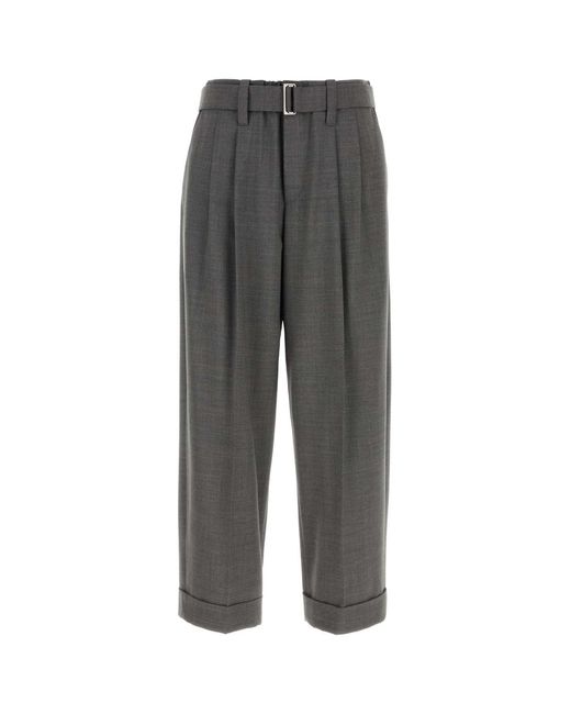 Brunello Cucinelli Gray Grey Stretch Wool Blend Pant