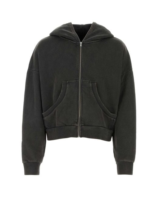 Entire studios Black Slate Cotton Oversize Sweatshirt for men