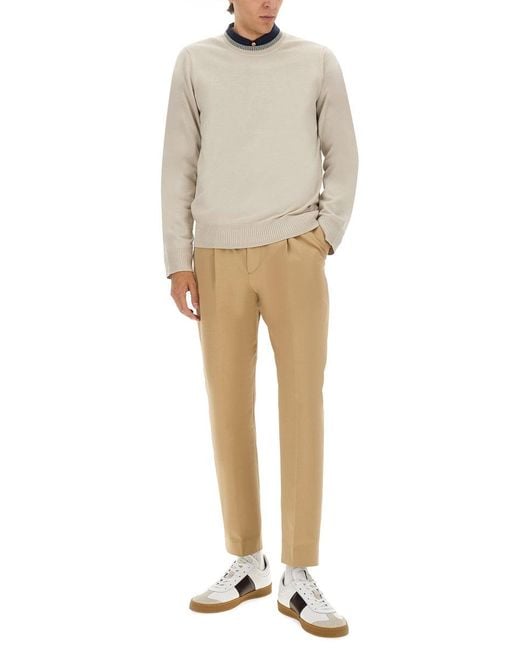 Paul Smith Natural Shirt With Embroidered Logo