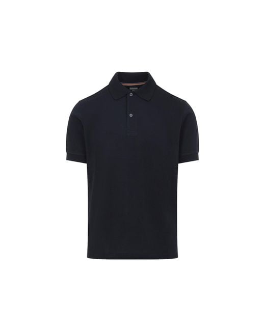 Paul Smith Black Emb Placket Polo