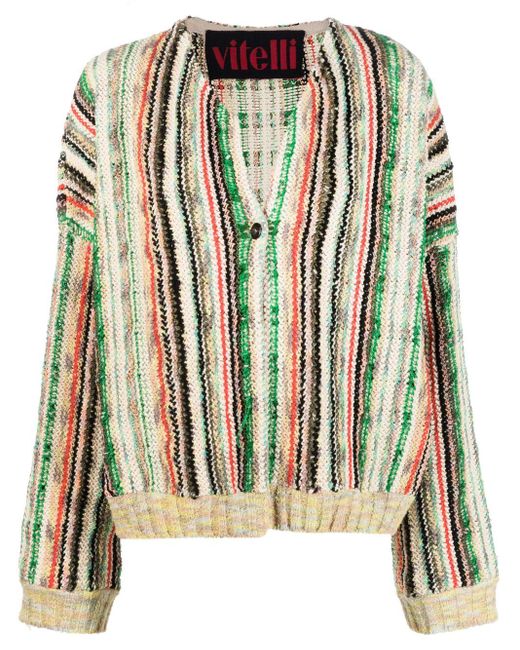 Cárdigan a rayas VITELLI de color Red