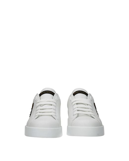 Dolce & Gabbana White Dolce&Gabbana Sneakers Leather for men