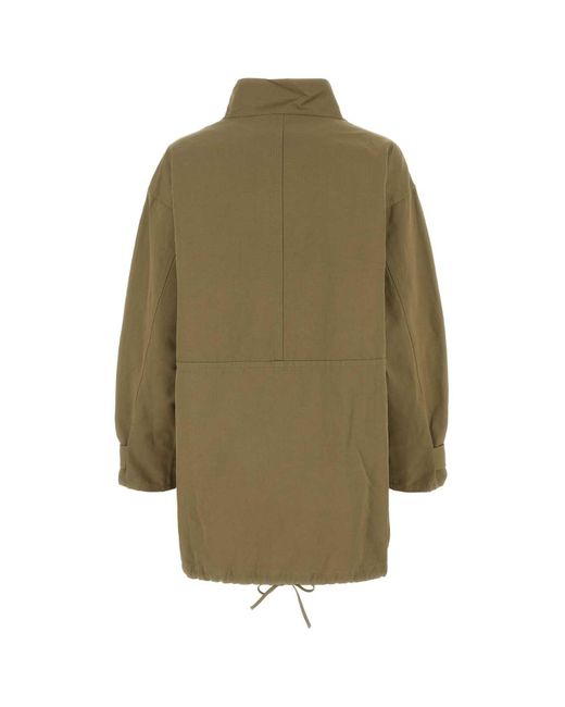 Prada Army Green Cotton Blend Dress