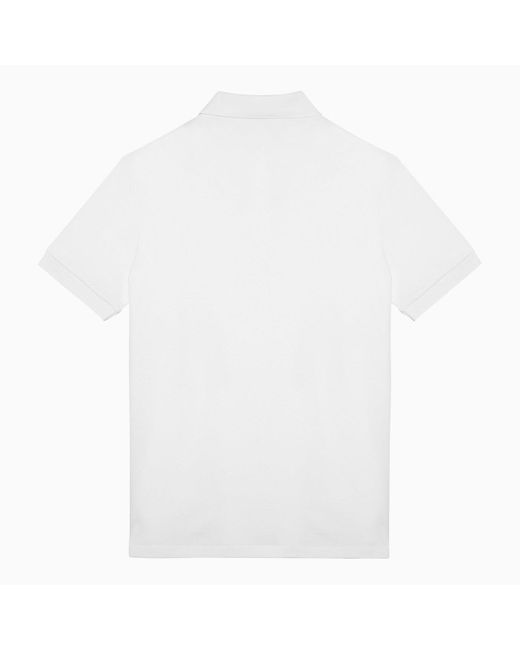 Moncler White Polo Shirt With Logo for men