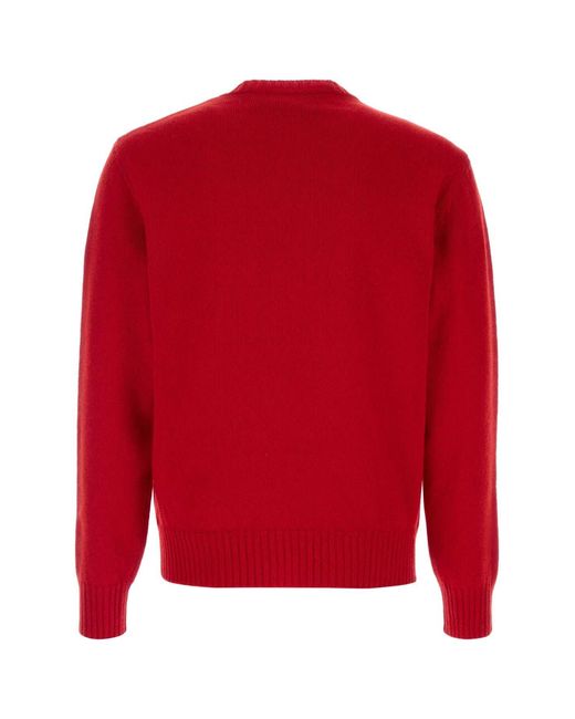 Valentino Garavani Red Wool Sweater for men