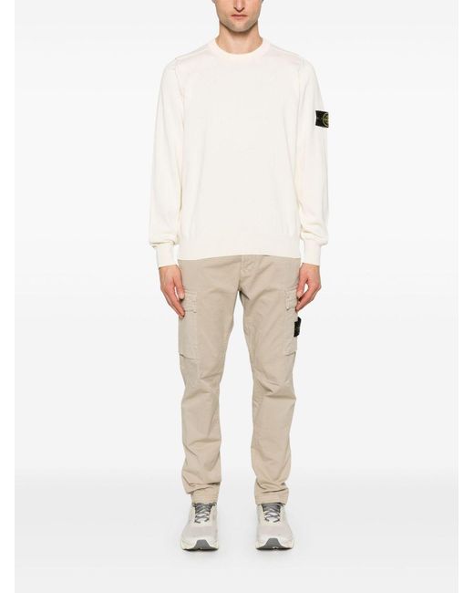 Stone Island Natural Crewneck Sweater for men