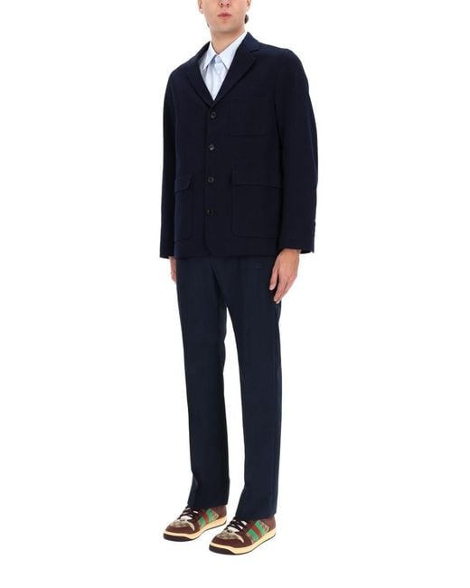 Gucci Blue Single Breasted Jacket