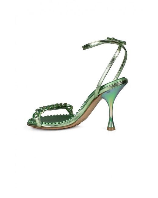 Bottega Veneta Green Dot Sandals