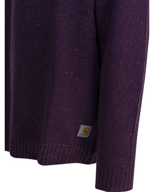 Carhartt Blue "Anglistic" Wool Sweater for men
