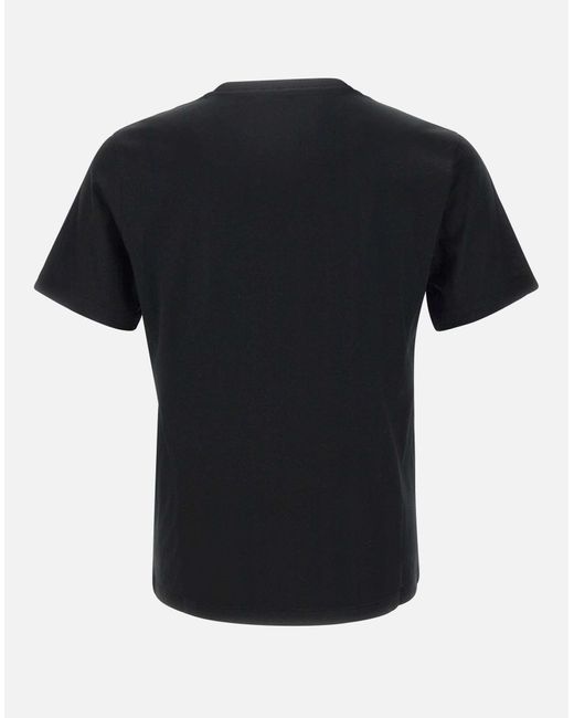Negro de algodón negro Modal de la tripulación Camiseta Kangra de hombre de color Black