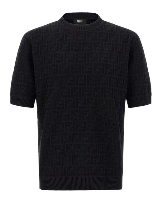Suéter ff Fendi de hombre de color Black