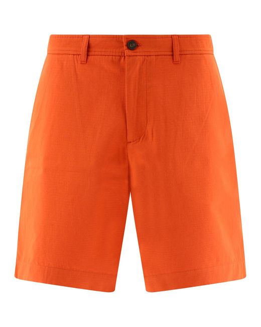 Maison Kitsuné Maison Kitsuné Ripstop Shorts in het Orange voor heren