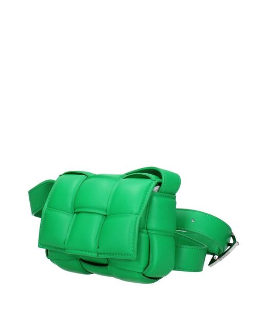 Bottega Veneta Green Cassette Crossbody Bags For /Parrot Leather