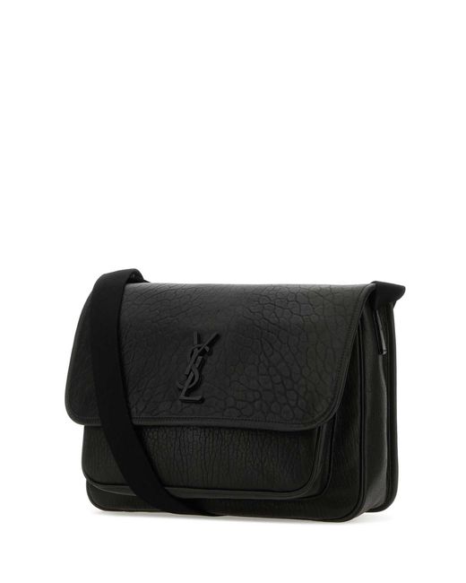 Saint Laurent Black Leather Niki Crossbody Bag for men