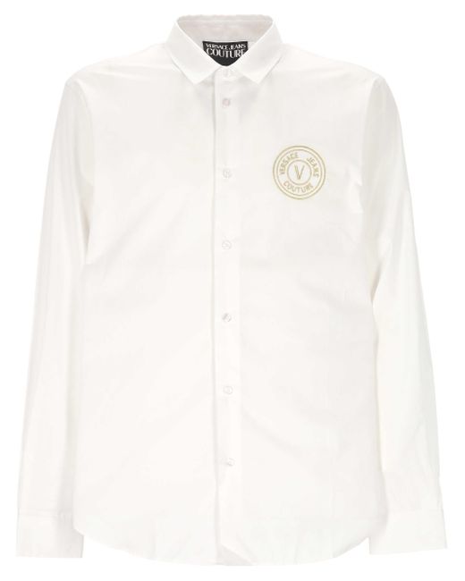 Camisa de algodón blanco Versace Jeans de hombre de color White