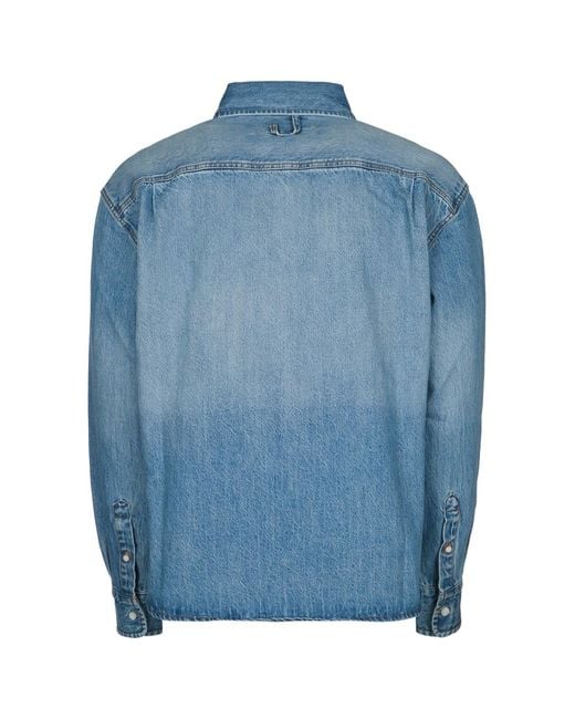 Jacquemus Blue Relaxed Logo Shirt for men