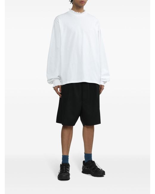 Random Identities White Ls T Shirt With Bra Logo for men