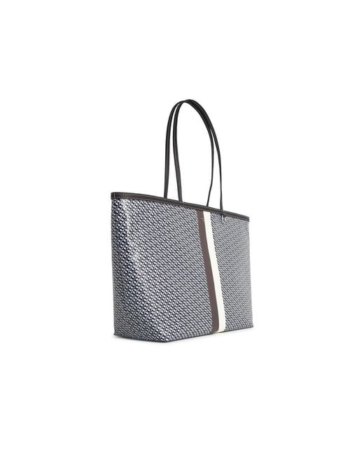 Tory Burch White 'Racer' Cotton Blend Bag