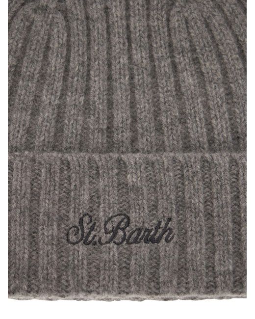 Mc2 Saint Barth Wool Hat Met Borduurwerk in het Gray voor heren