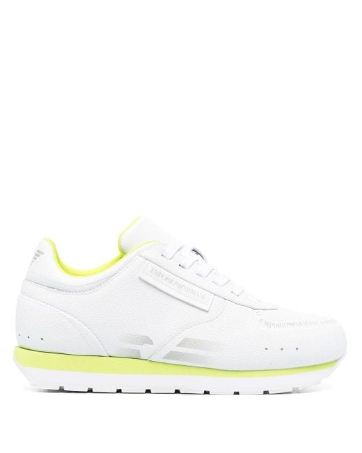 Eclat Jewels White Logo Leather Sneakers