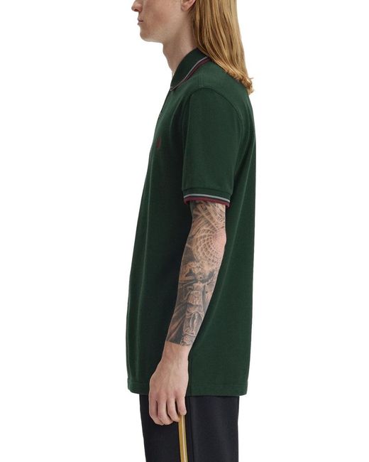 Fred Perry Green Polo With Logo