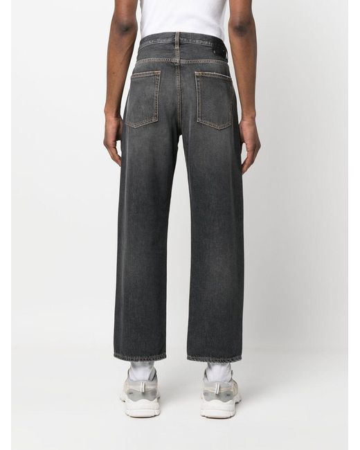 Golden Goose Deluxe Brand Cropped-Jeans Mit Logo-Patch in Gray für Herren