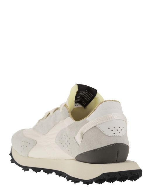 RUN OF White Piuma Sneakers for men