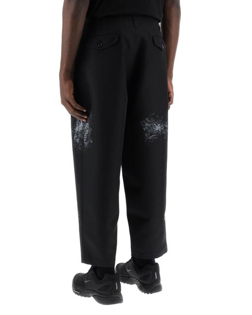 Camisa de comme des garcons pantalones de sarga técnica para hombres Comme des Garçons de hombre de color Black