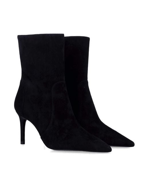 Stuart Weitzman Black Power Zip 75 Ankle Boots