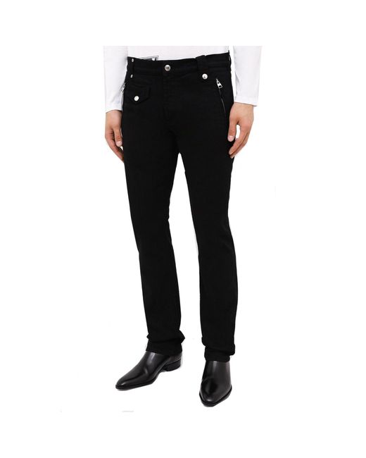 Alexander McQueen Black Cotton Denim Jeans for men