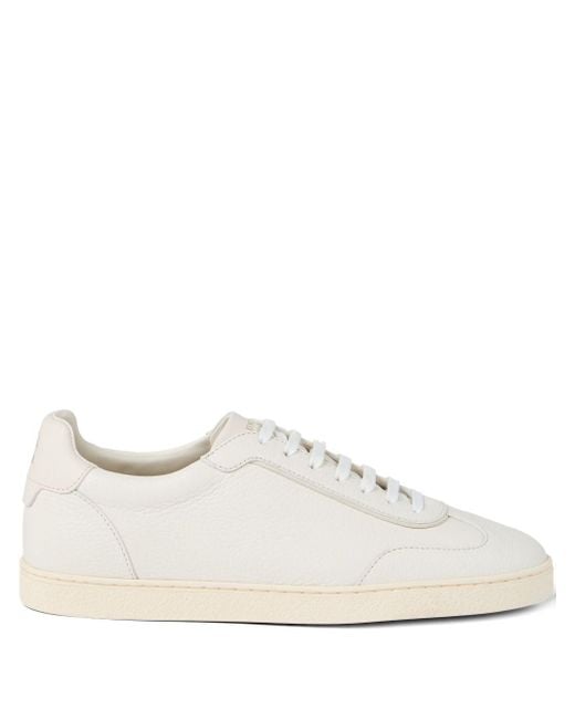 Zapatillas de cuero Brunello Cucinelli de hombre de color White