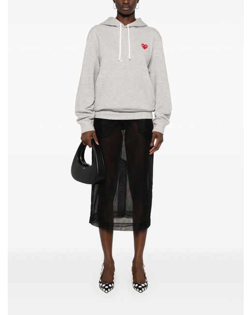 Comme des Garçons White Cotton Hoodie