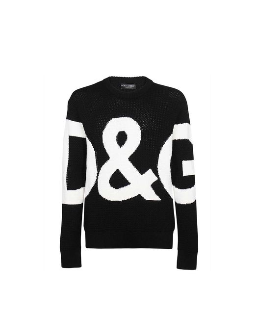 Dolce & Gabbana Black Logo Sweater for men