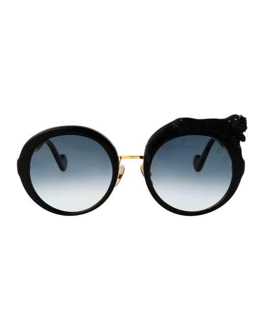 Anna Karin Karlsson Black Sunglasses Rose Et La Roue Crystal 03