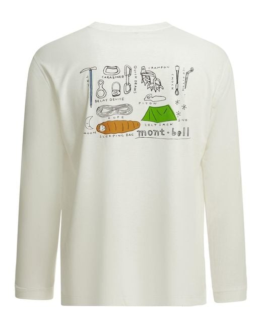 Montbell White Polyester T-Shirt