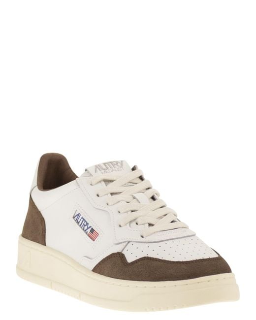 Autry White Medalist Low for men