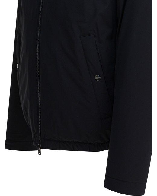 Herno Kort Donsjack Met Capuchon in het Blue voor heren