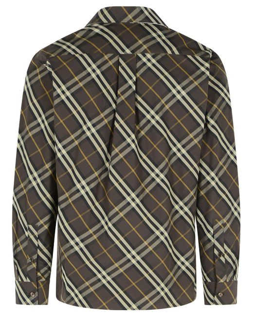 Burberry Gray Cotton Shirt for men